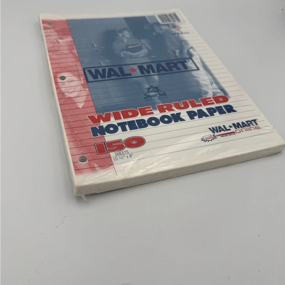 Vintage Nostalgic Walmart 90s Notebook Paper College Ruled 150‎ Sheets SEALED